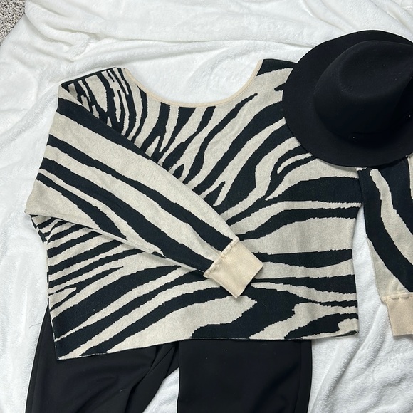 🆕 Anthropologie • Zebra Sweater - Picture 2 of 6